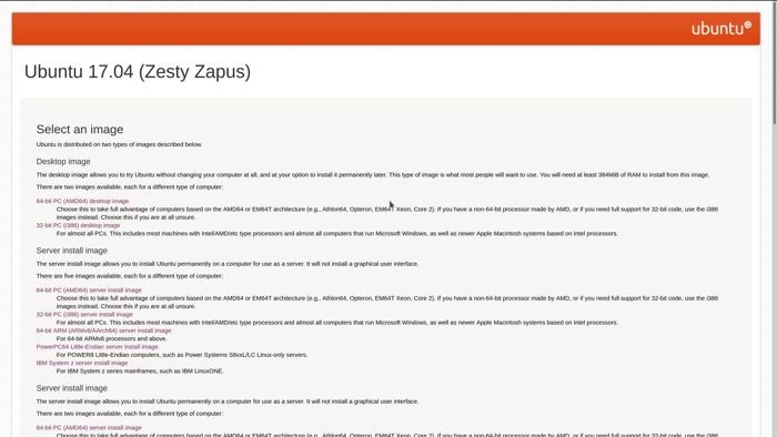 Lightweight Ubuntu Zesty Server